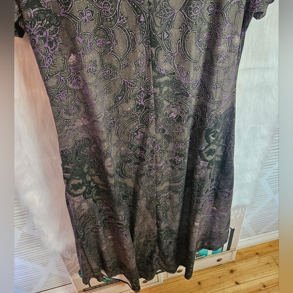 Noracora Stormy Skies High-Low Jersey Dress w/ Pockets - Picture 6 of 8